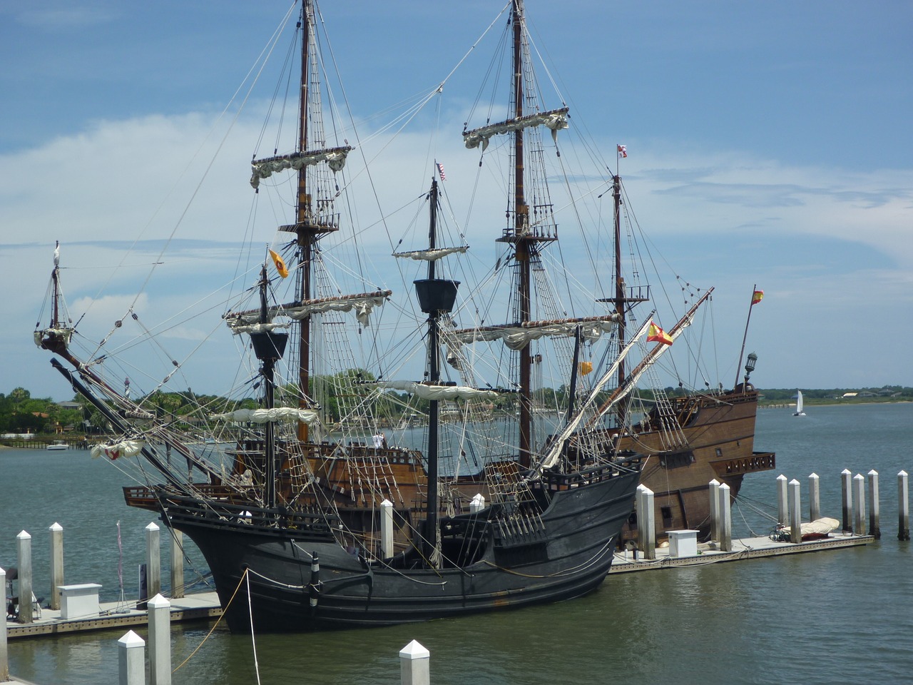 pirate ship sailing old free photo