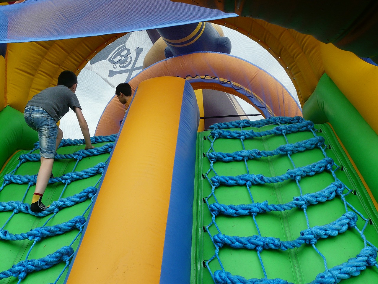 pirate ship bouncy castle inflatable free photo