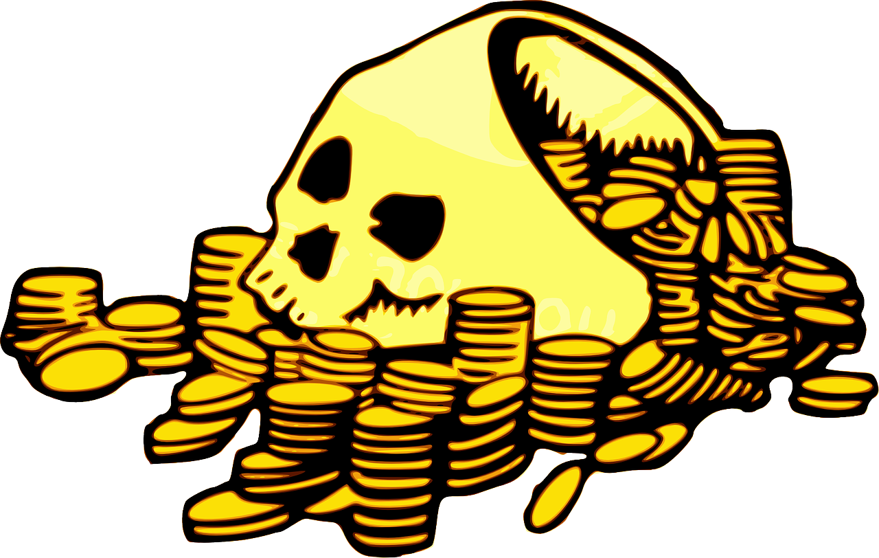 pirate treasure coins money free photo