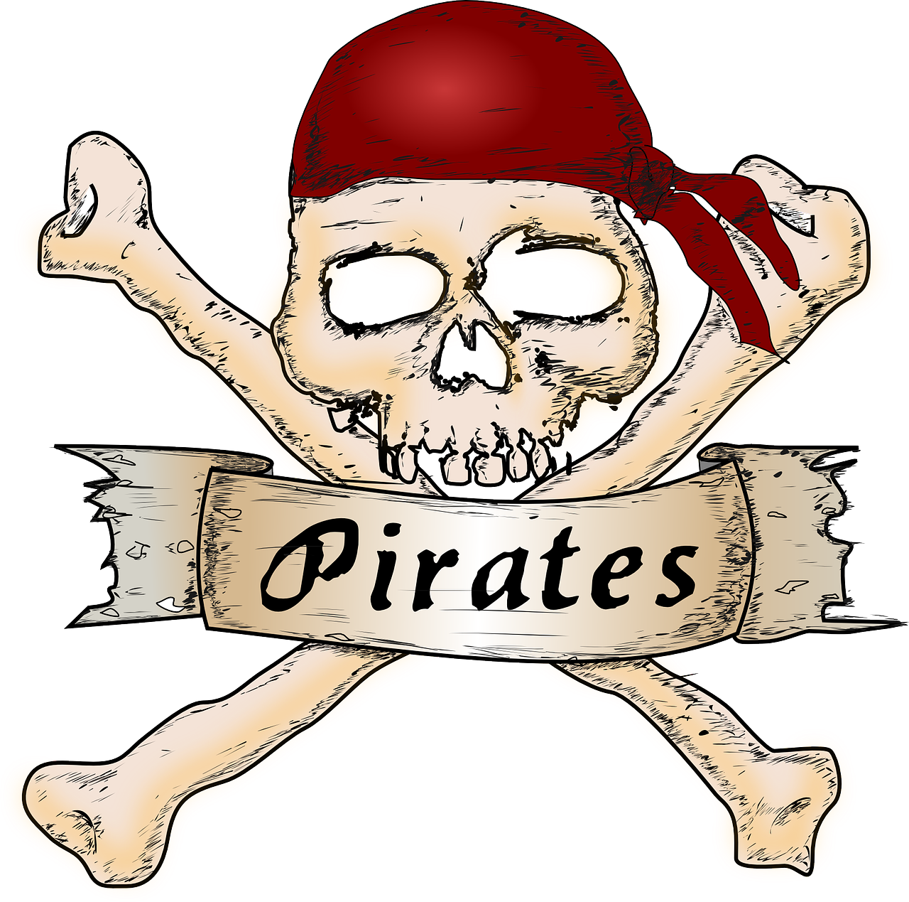 pirates skull bones free photo