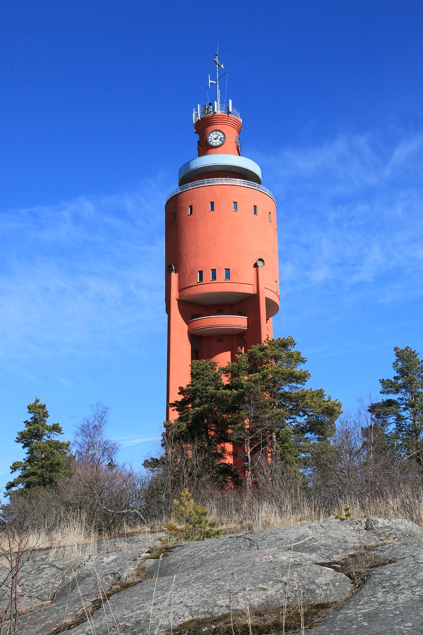 pitchfork water tower finland free photo