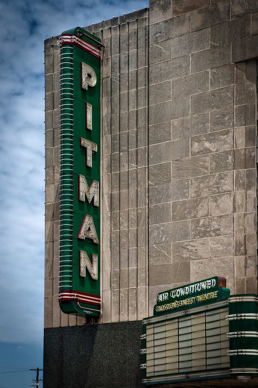 pitman theatre theater sign free photo