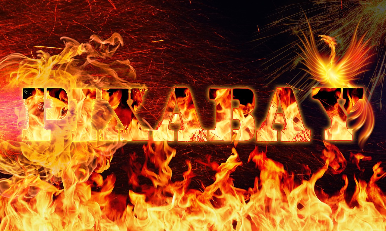 pixabay logo fire free photo