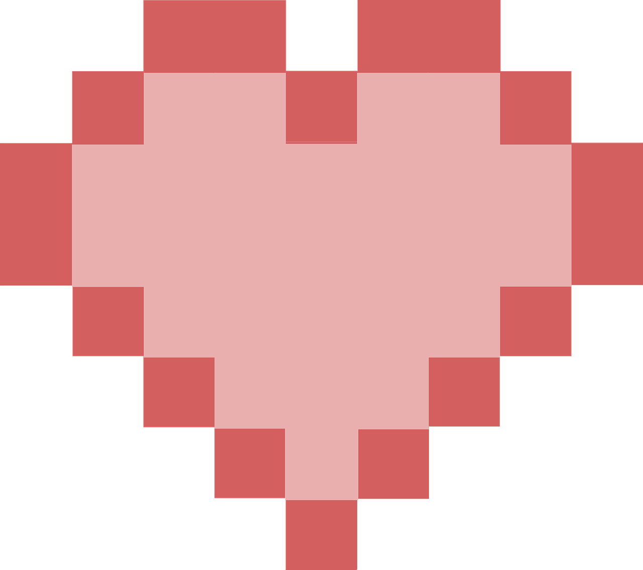 pixel heart rose free photo