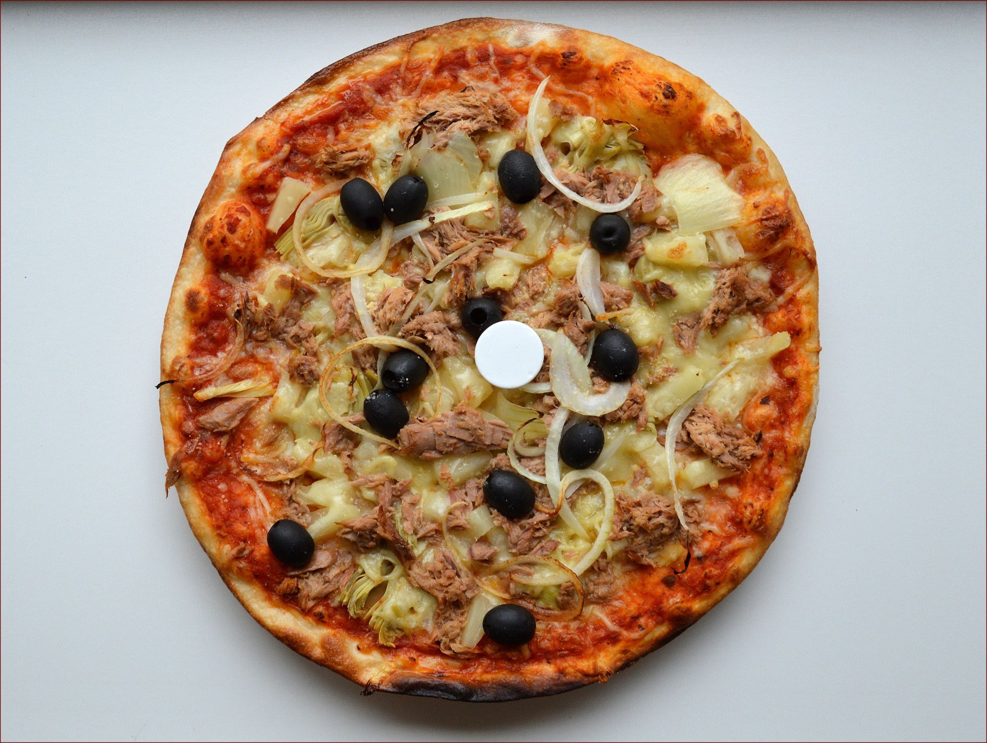 pizza fish vegetables free photo