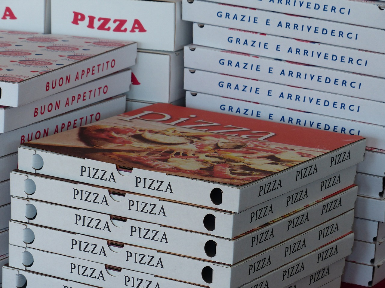 pizza boxes boxes pizza service free photo