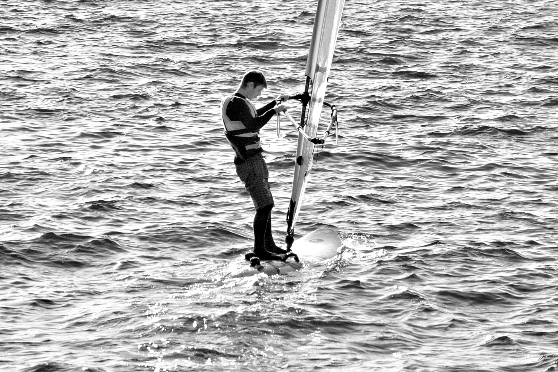 windsurfer man character free photo