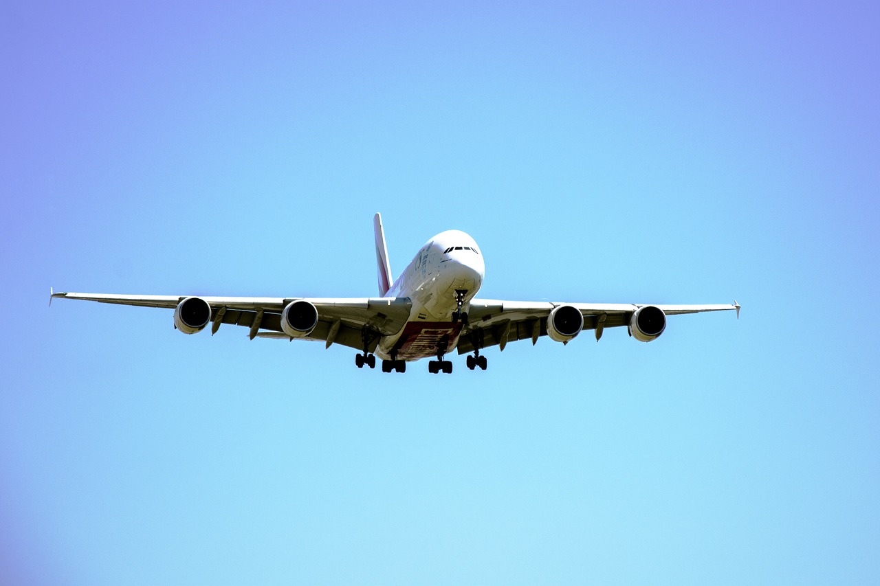 plane blue sky free photo