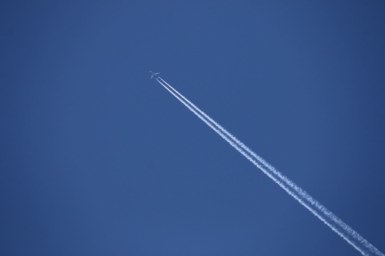 plane meteorology blue sky free photo