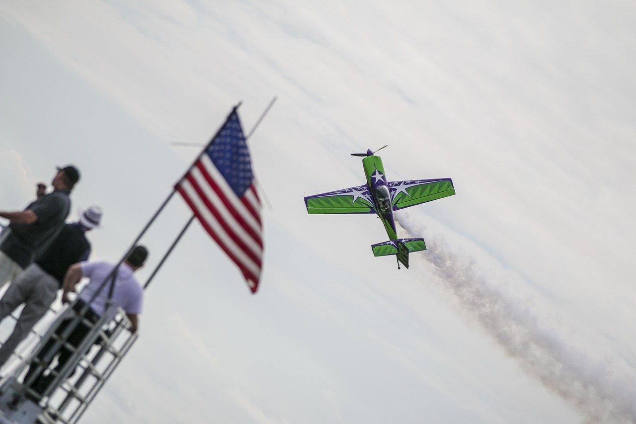 plane airshow stunt free photo