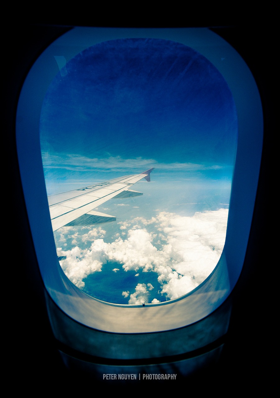 plane airplane window free photo