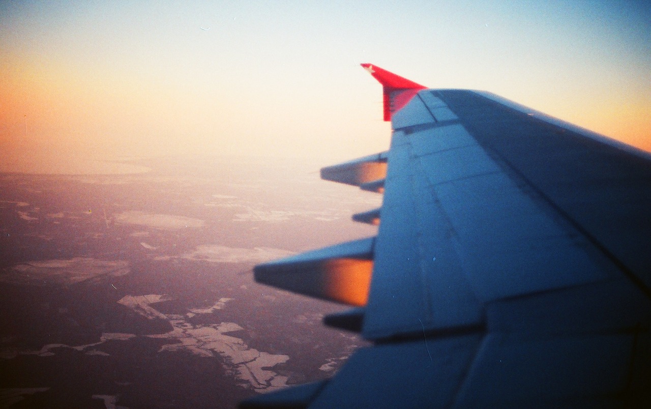 plane airplane wing free photo