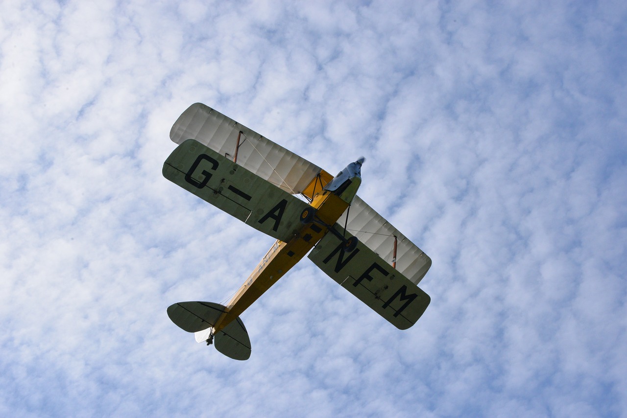 plane biplane flying free photo