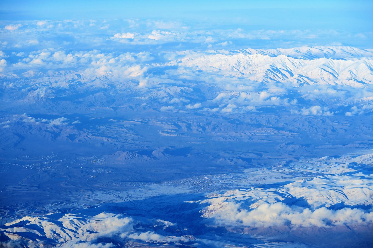 plane bird's eye clouds free photo