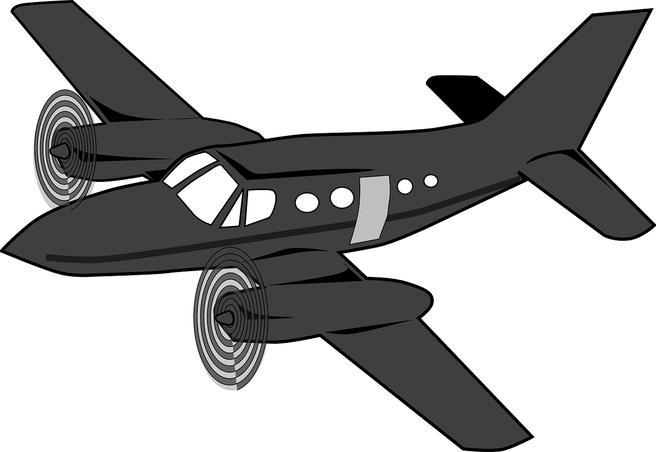 plane propeller-driven black free photo