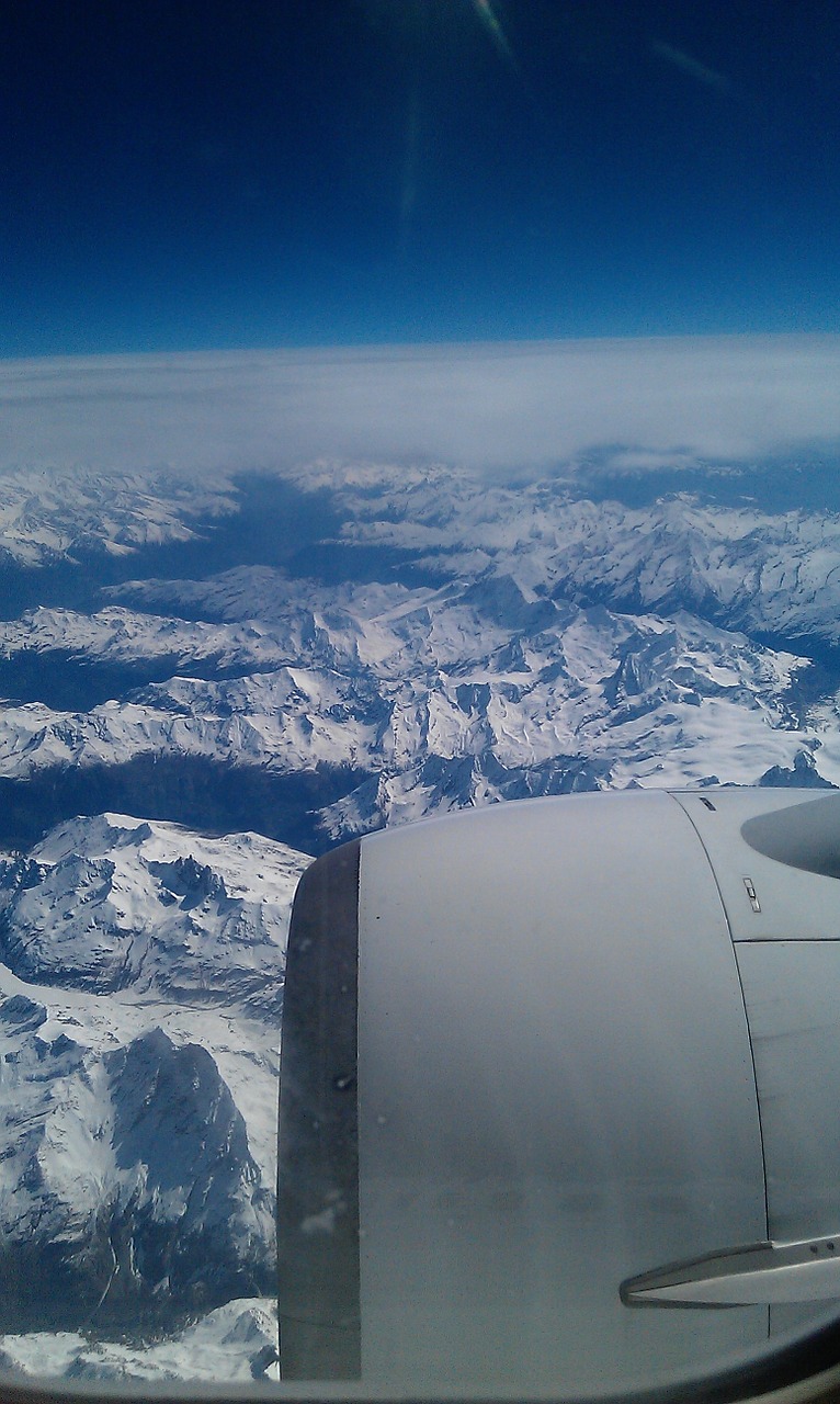 plane clouds jet engine free photo