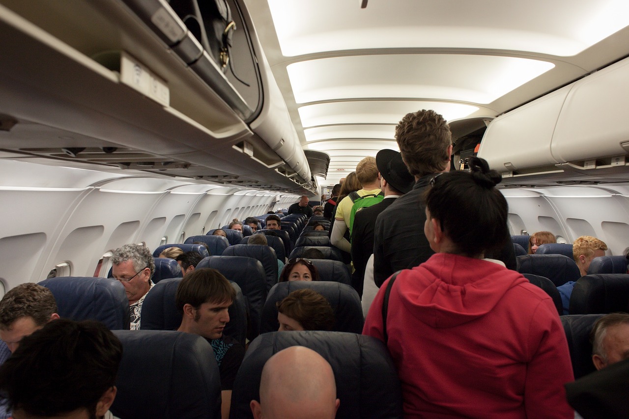 plane passengers airplane free photo