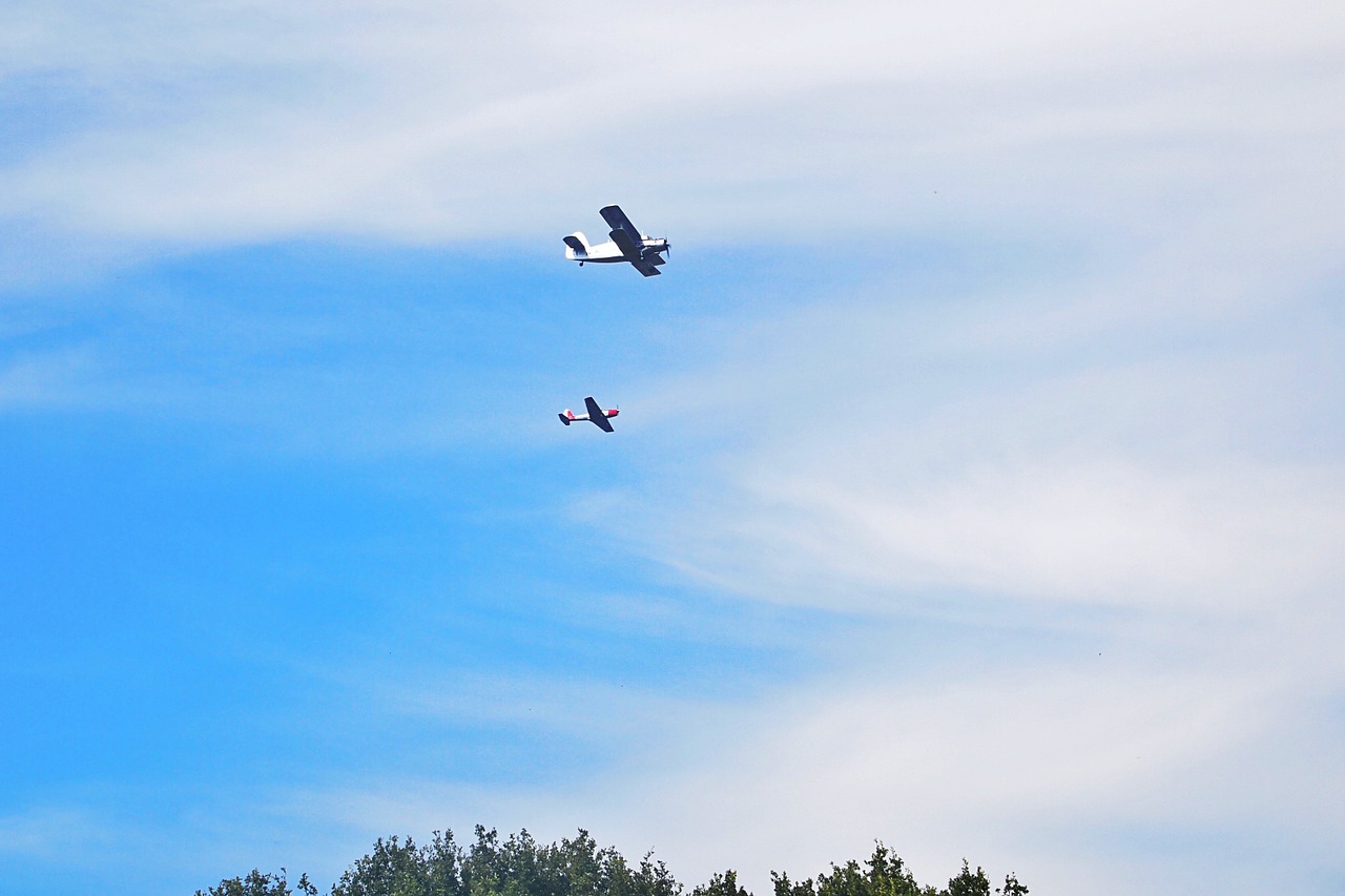 plane old airplane blue sky free photo