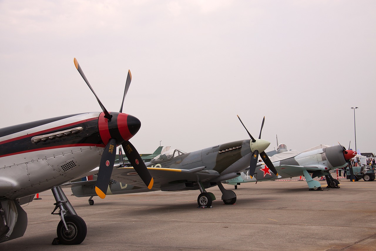 planes airshow propellers free photo