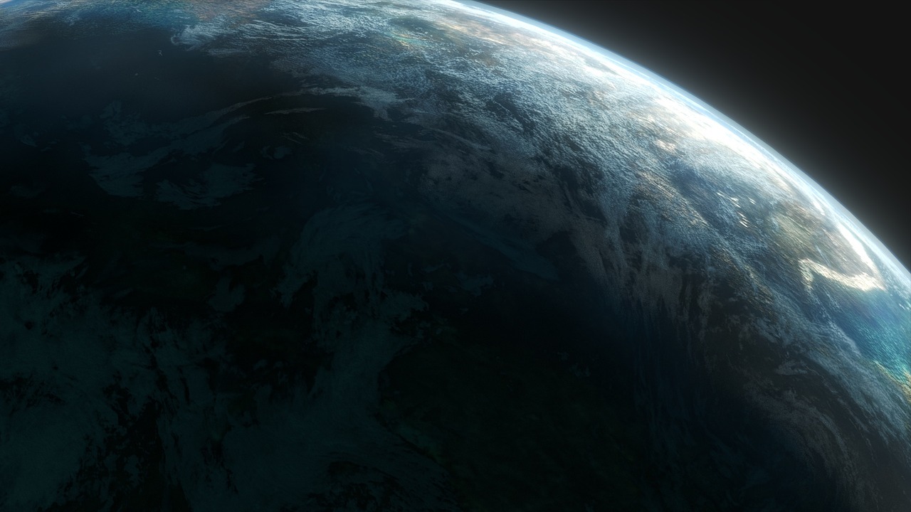 planet aerial view atmosphere free photo