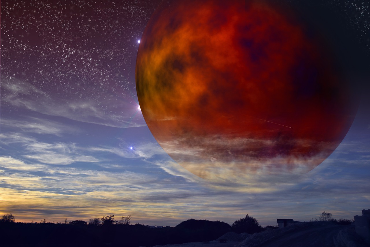 planet sky fantasy free photo