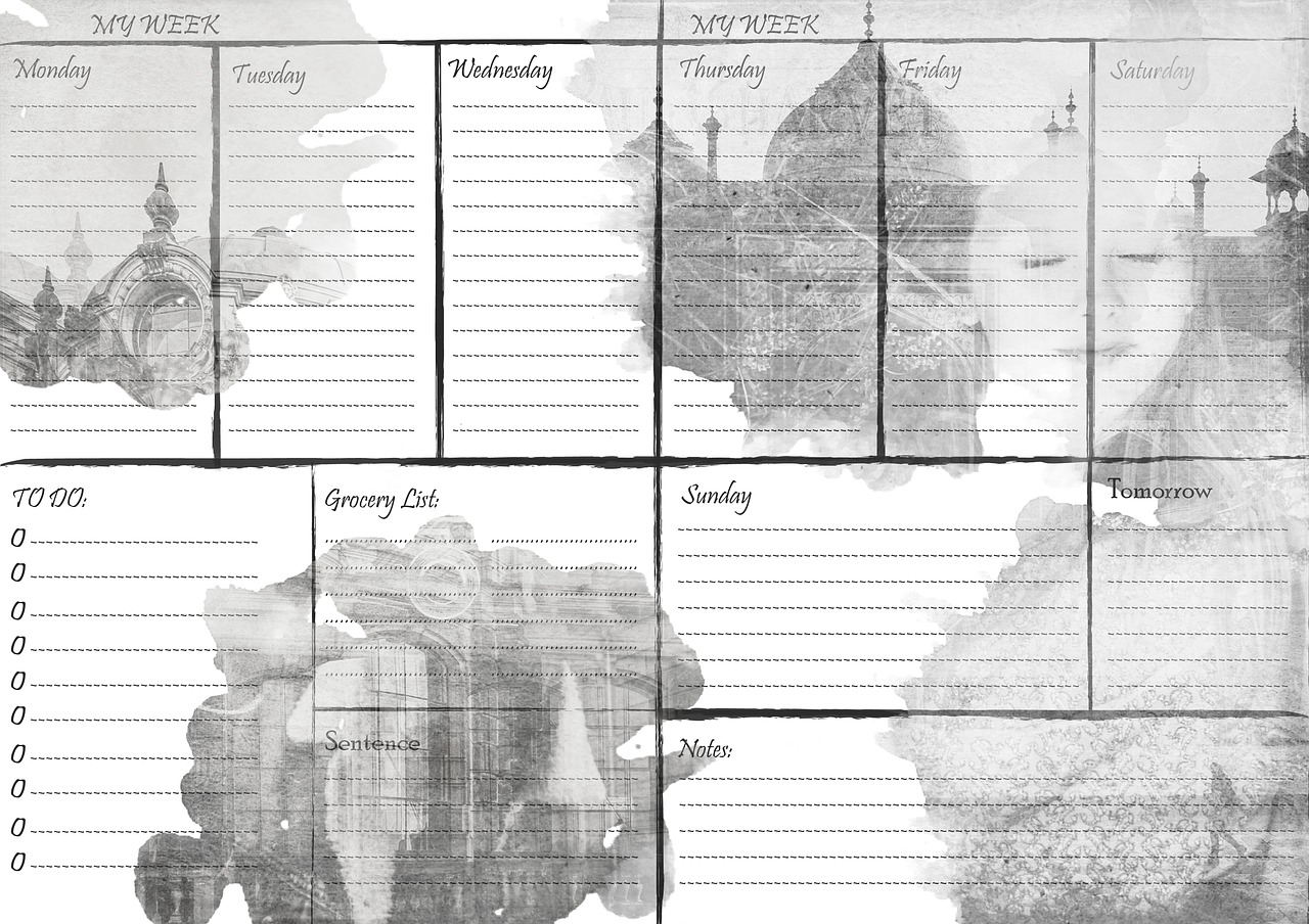 planner week calendar free photo