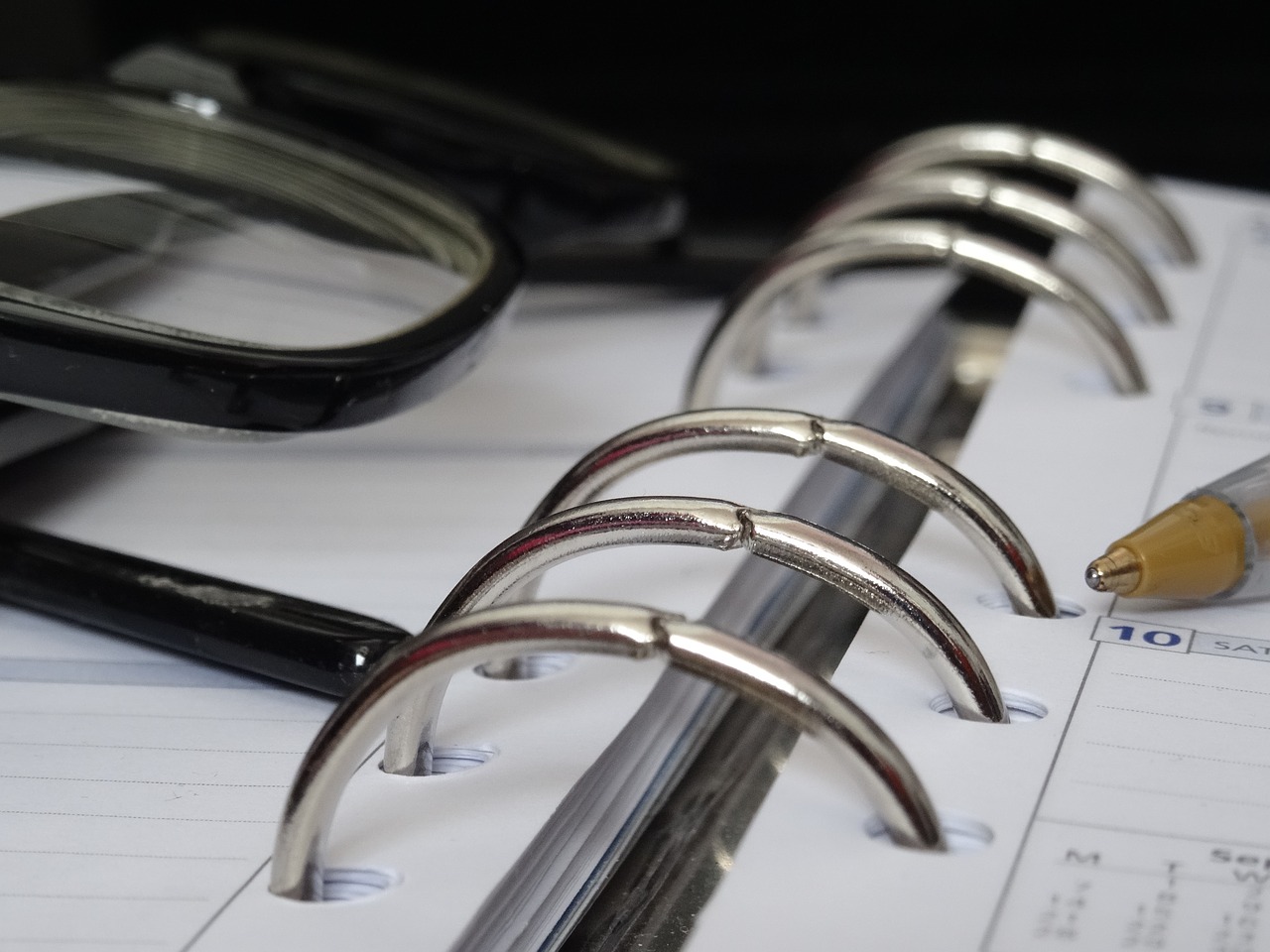 planner glasses time management free photo