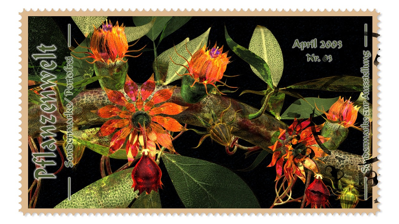 plant flowers stamp free photo