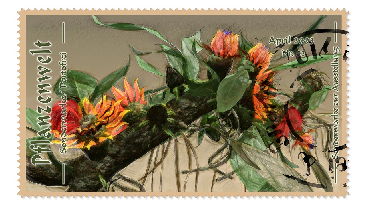 plant flowers stamp free photo