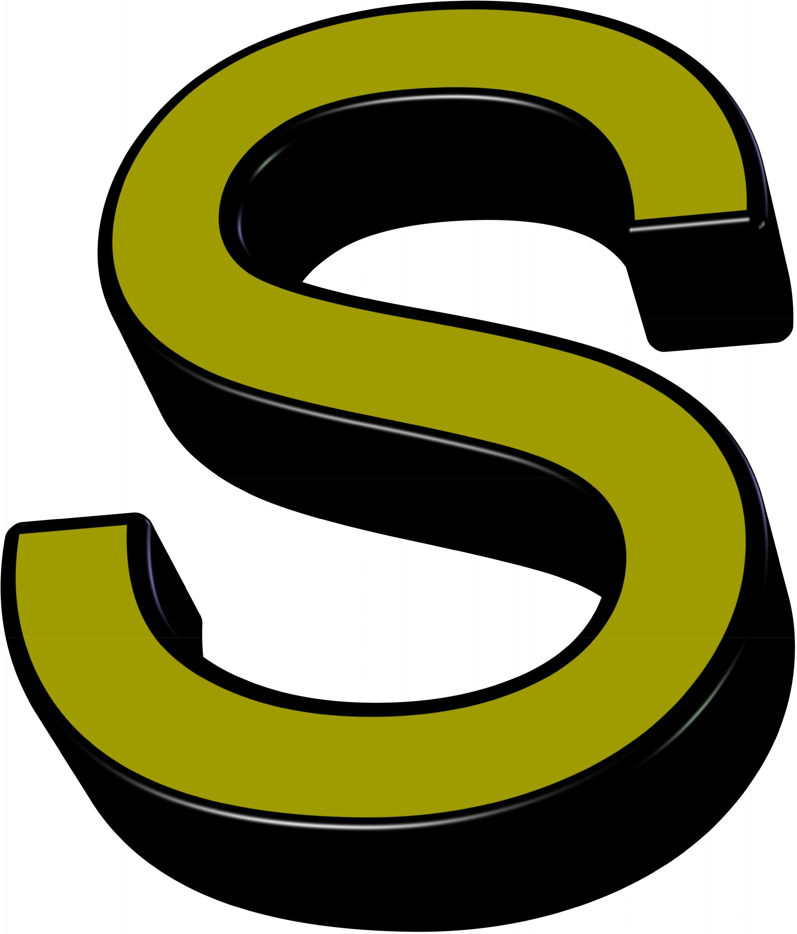 3d green letter s free photo