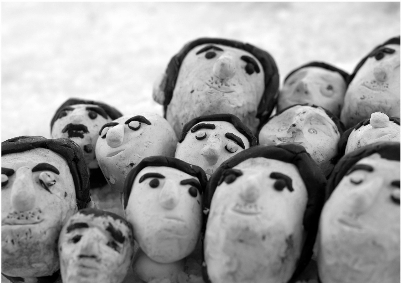 plasticine clutter faces free photo