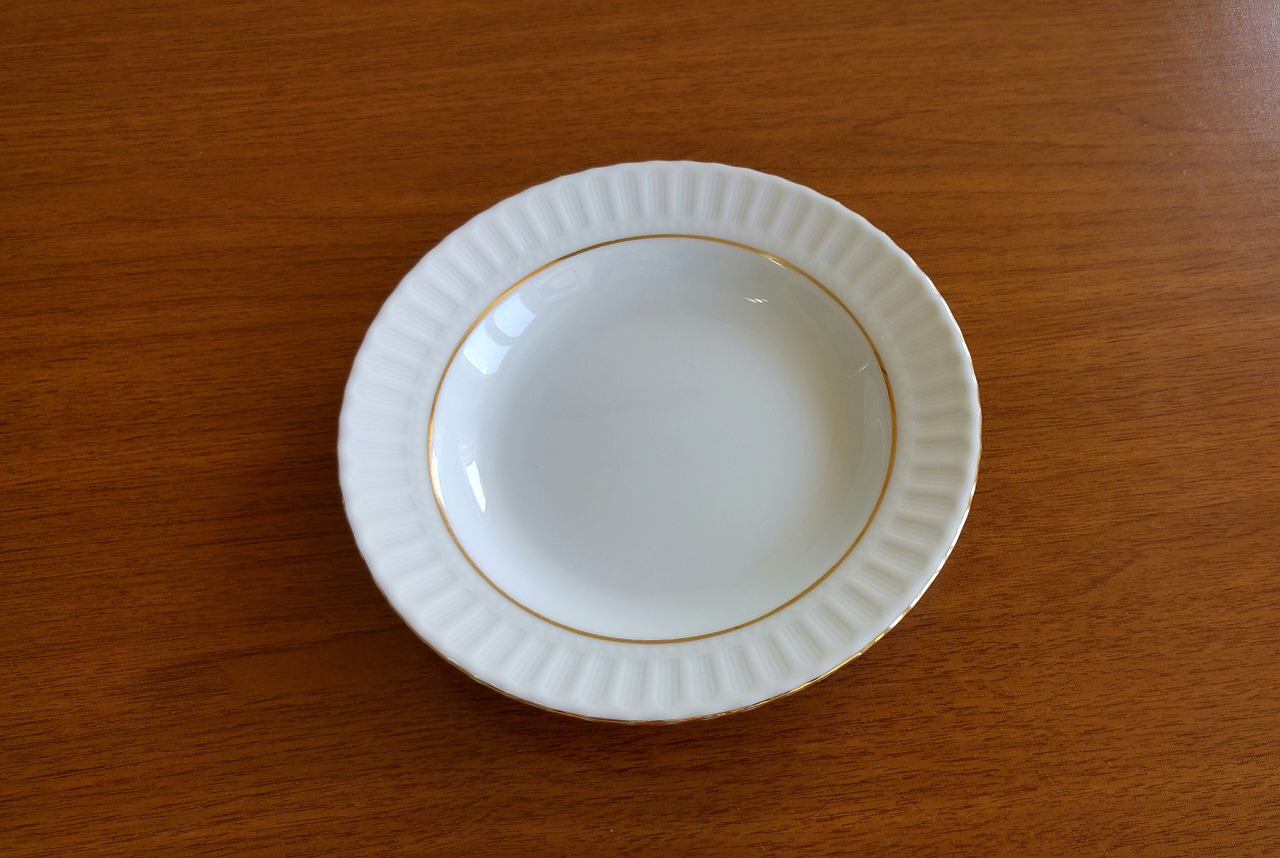 porcelain plate is empty white free photo