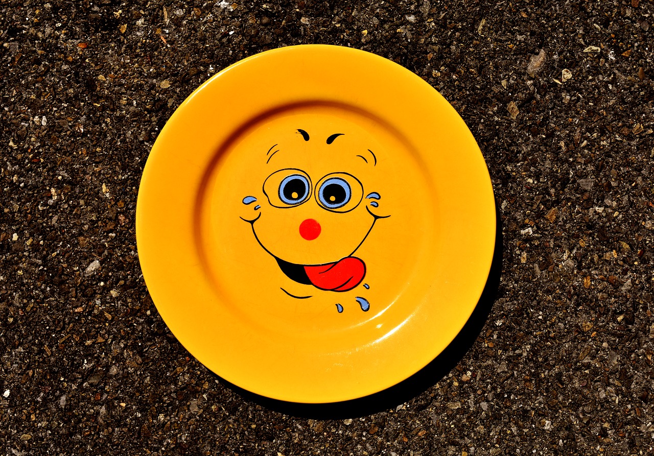 plate tableware smiley free photo