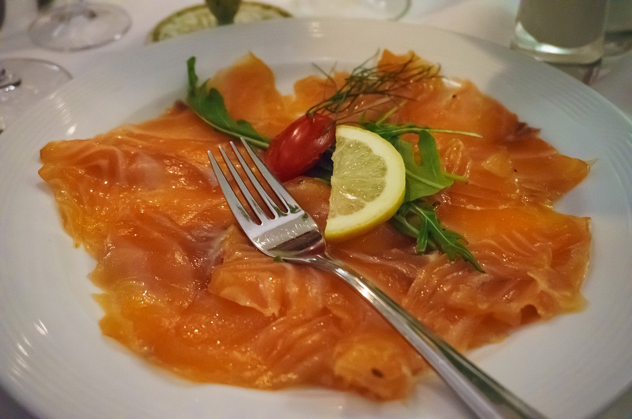 plate  salmon  eat free photo