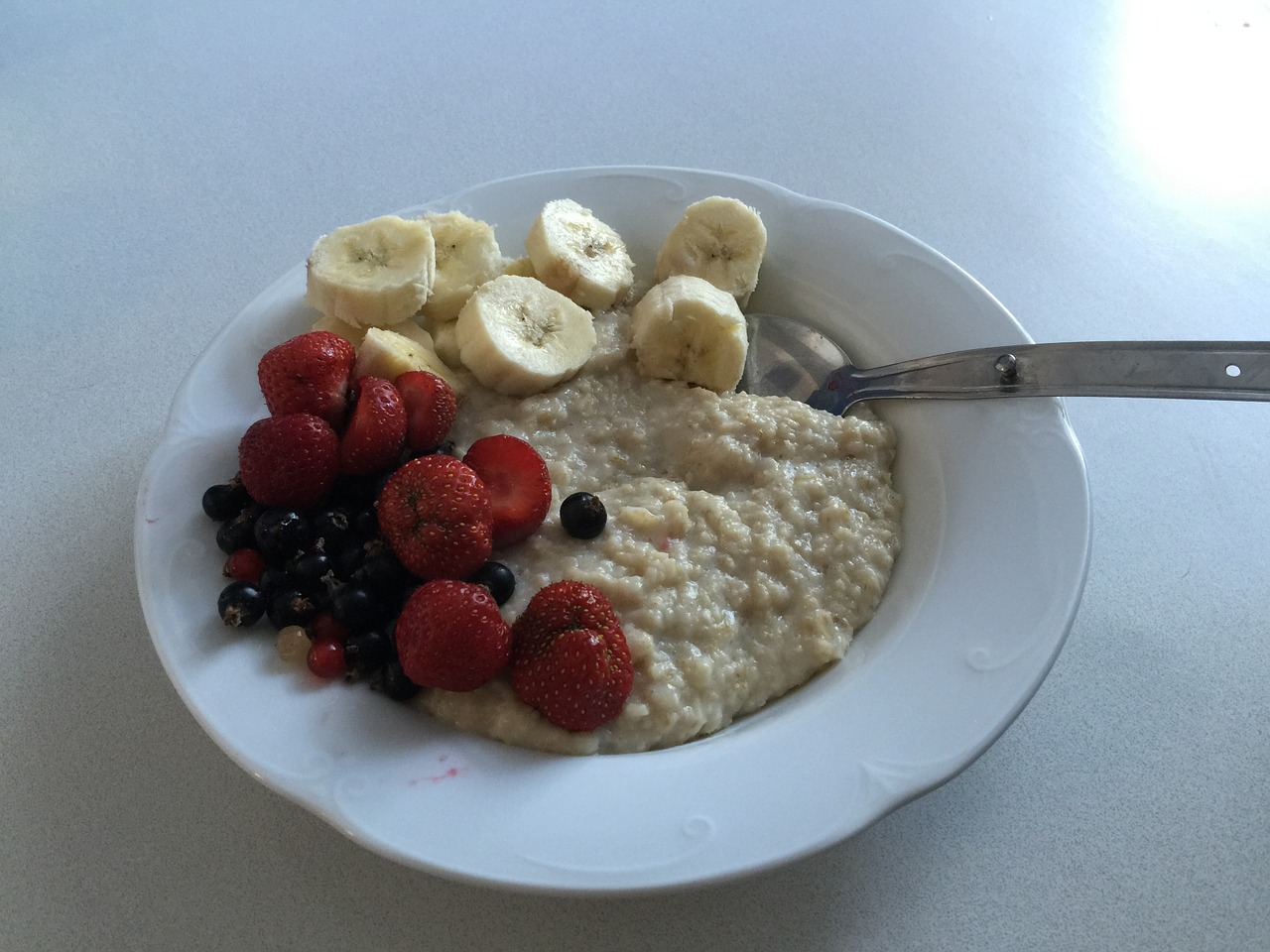 plate breakfast porridge free photo