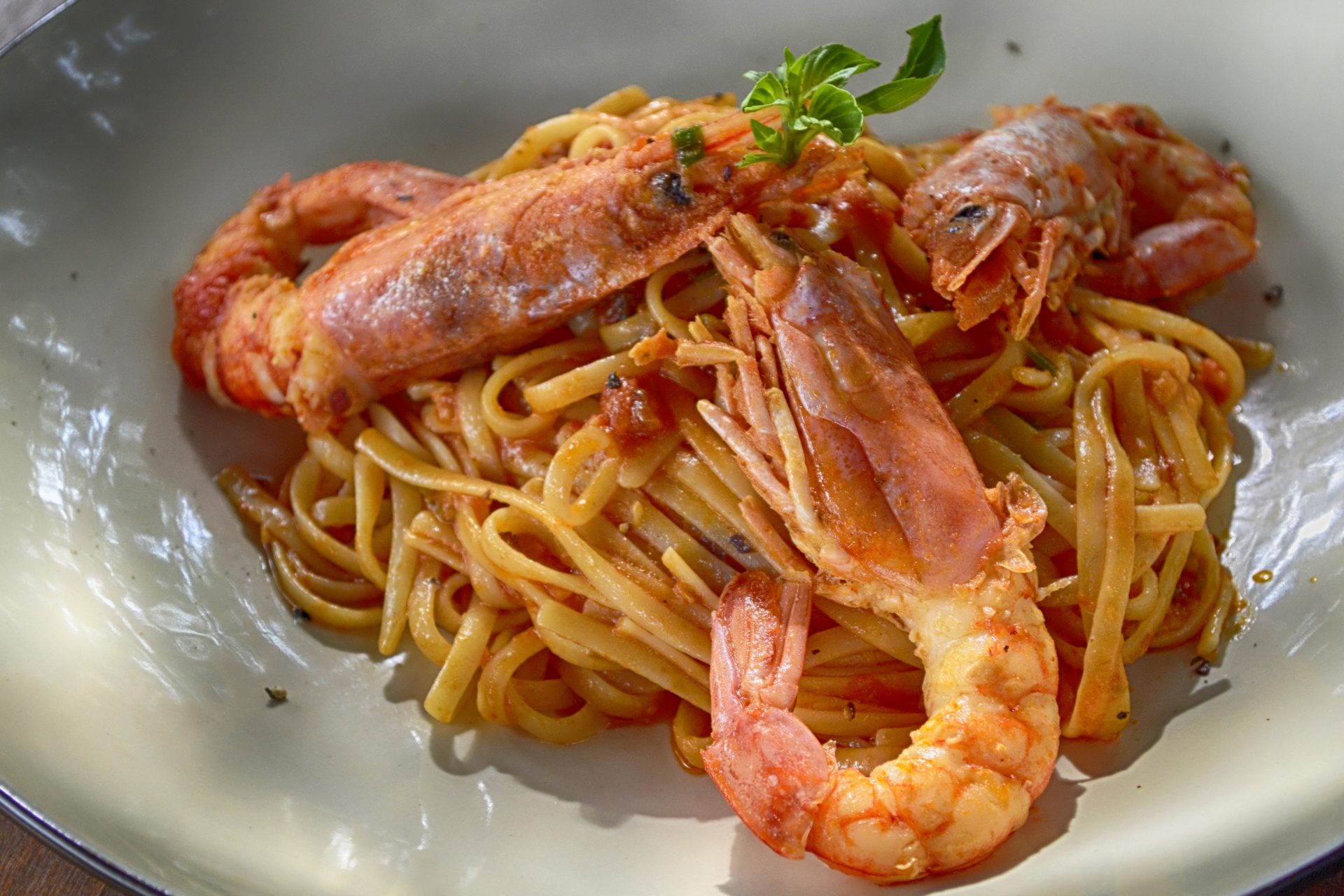 pasta shrimp prawns free photo