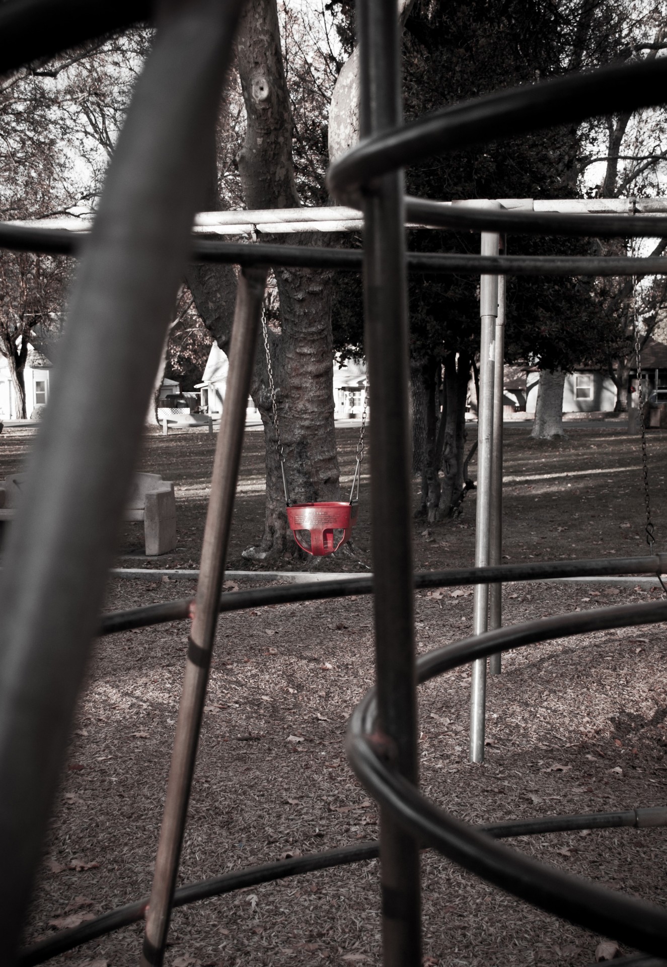 playground swing red free photo