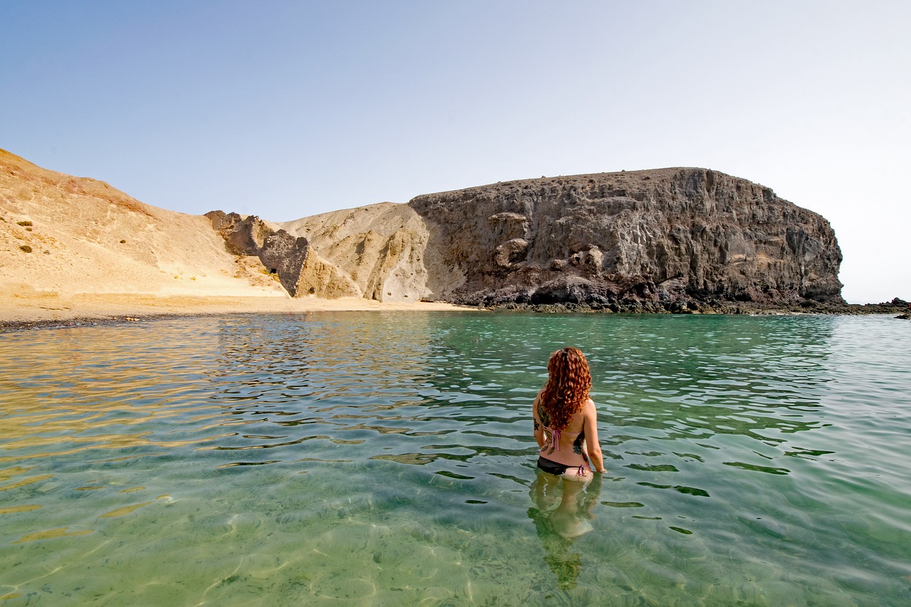 playa del papagayo lanzarote canary islands free photo