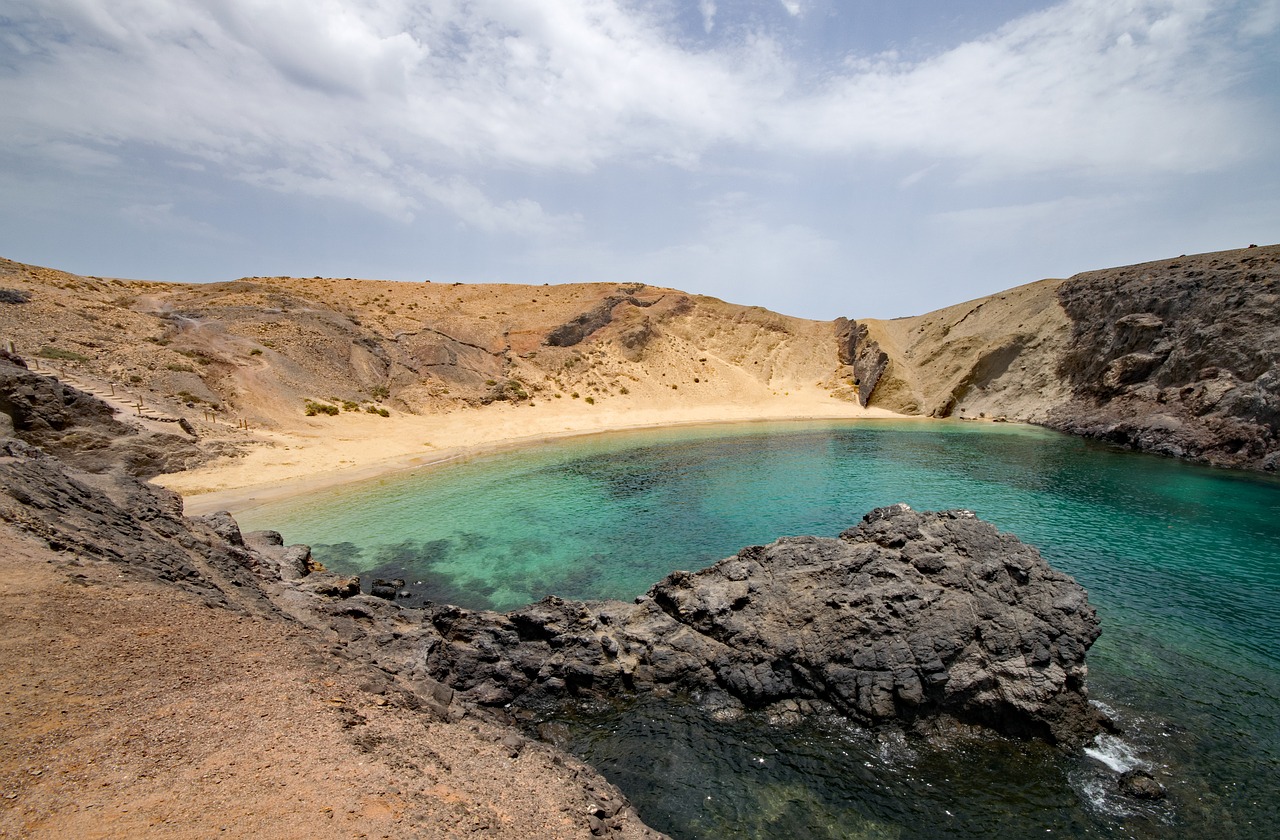 playa del papagayo lanzarote canary islands free photo