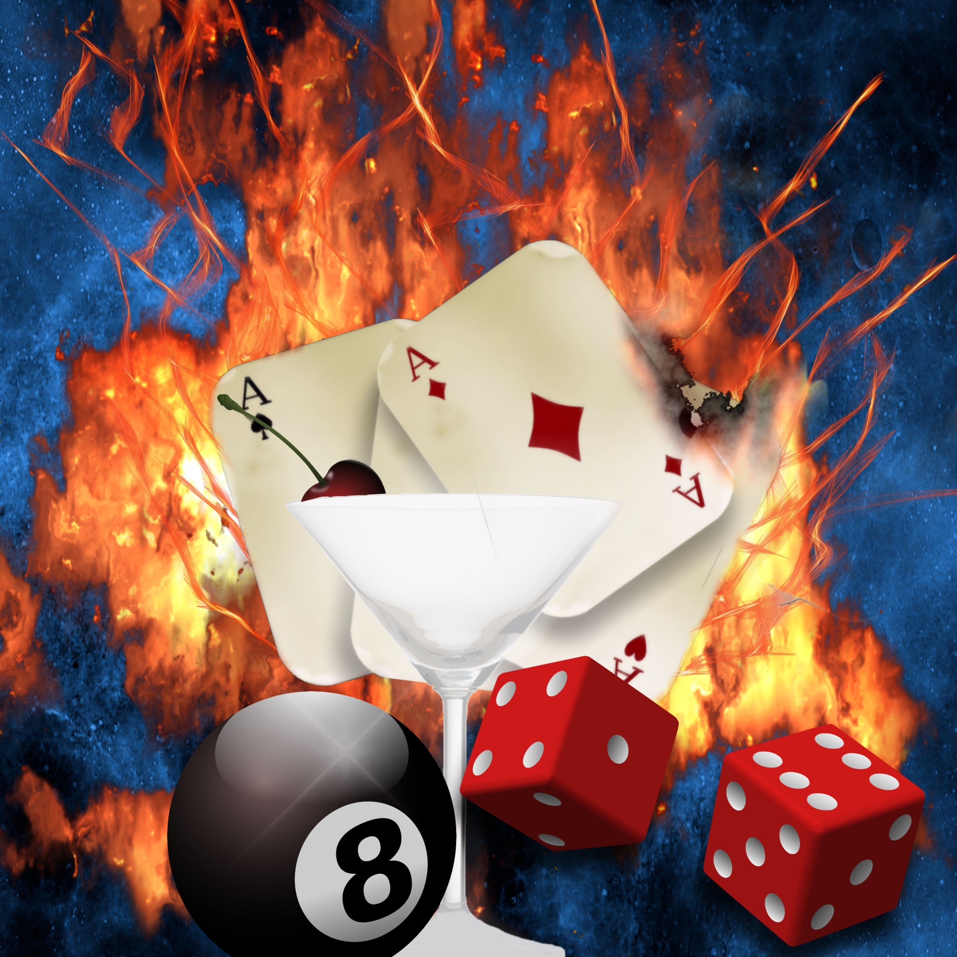 play fire cards free photo