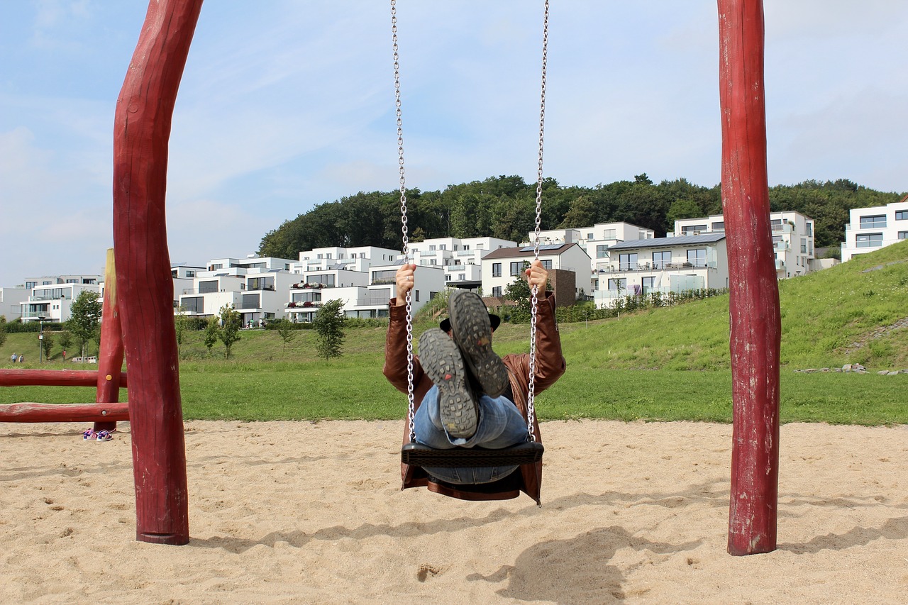 playground rock swing device free photo