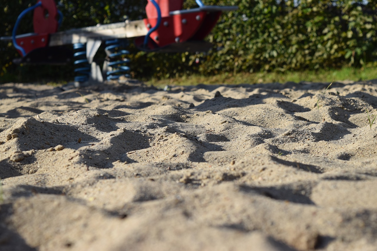 playground sand leave free photo