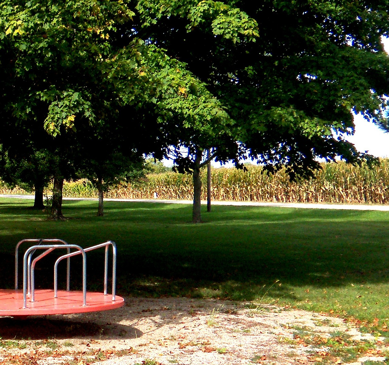 playground trees rural free photo