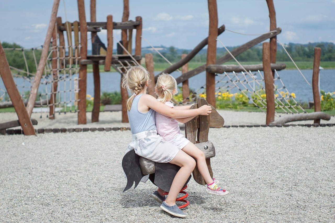 playground children girls free photo