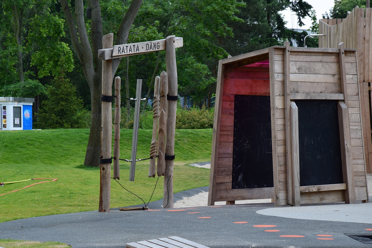 playground  wood  children free photo