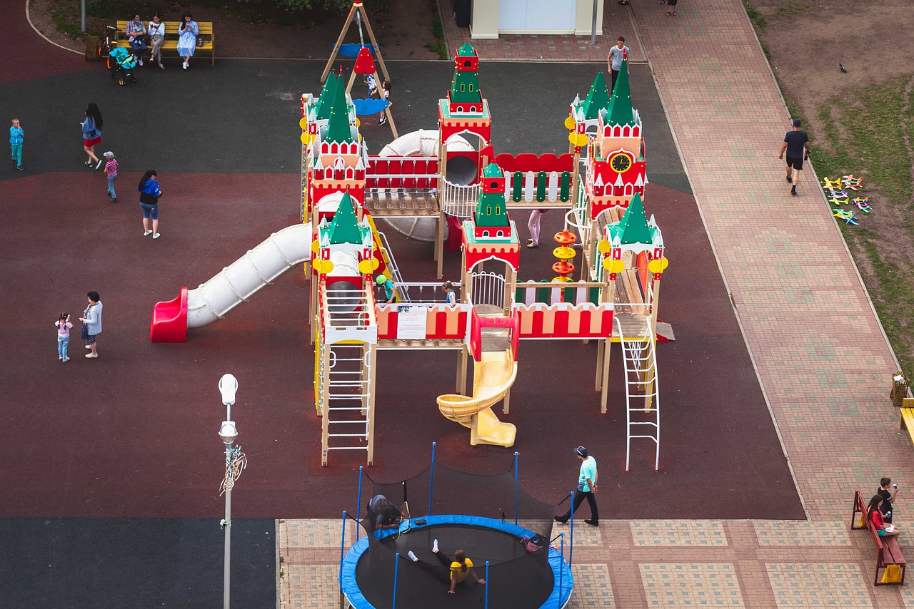 playground  children playing  park free photo