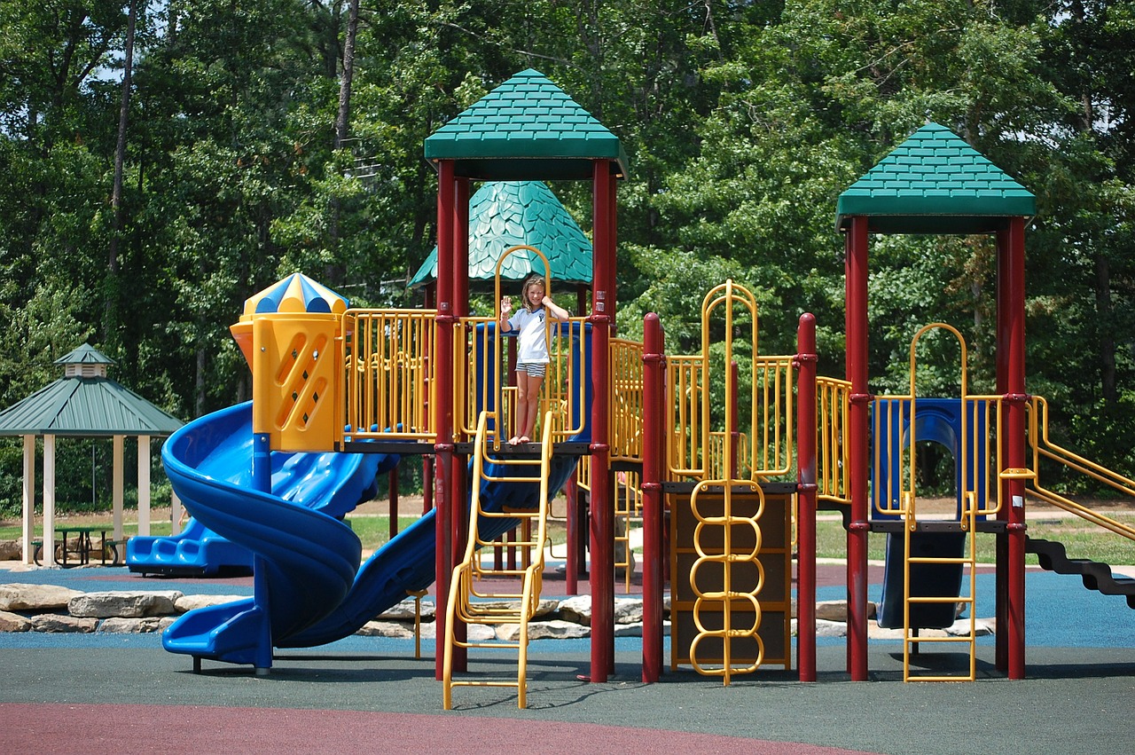 playground slide activity free photo