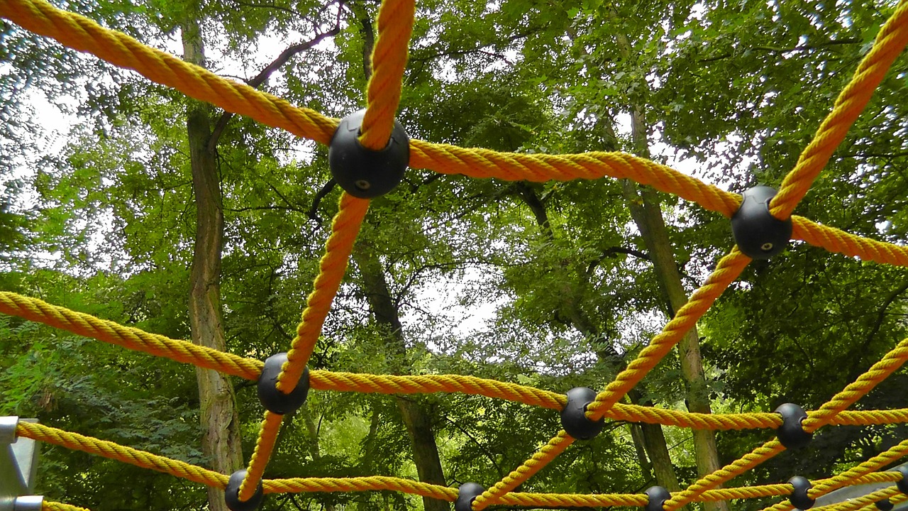 playground climbing net network free photo