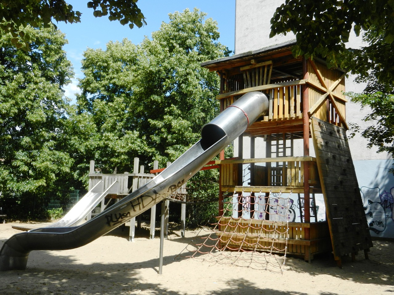 playground slide children free photo