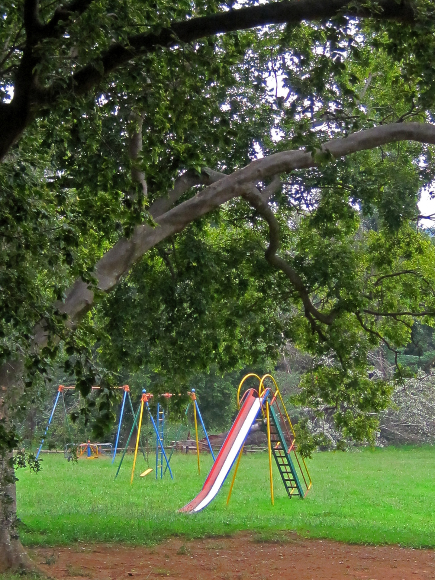playground slide colourful free photo
